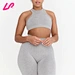 Seamless Ribbed Racer Sports Bra
